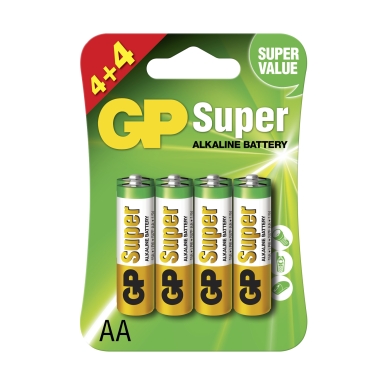 GP BATTERIES alt GP Super Alkaline AA 4+4