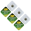 Knappcellsbatteri GP 377 SC1 / SR626SW (3-pack)