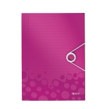 3-klap elastikmappe Leitz WOW PP A4 pink