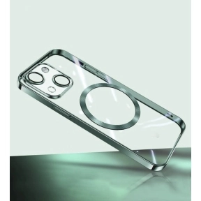 Mobilcover MagSafe Transparent iPhone 15, Green