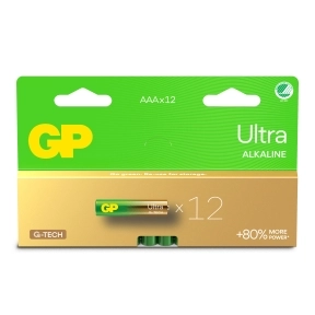GP Ultra Alkaline AAA-batteri LR03/24AU 12-pakk