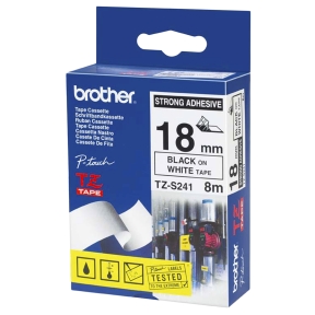 Tape Brother TZES241 18mm, sort på hvid