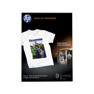HP alt T-shirt transfer hvid A4 12 ark