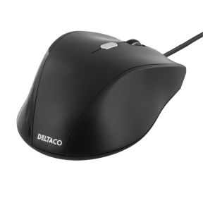 Deltaco optisk mus, 3 knapper med scroll, USB