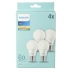 Philips LED-standardpære E27 8W/827 4-pak