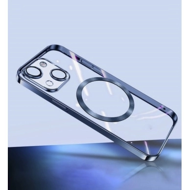 Turtos alt Kännykkäkotelot MagSafe Transparent iPhone 15 Plus,Navy Blue