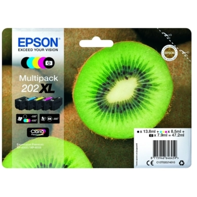 EPSON alt Epson 202XL Mustepatruuna Multipack BK/PBk/C/M/Y