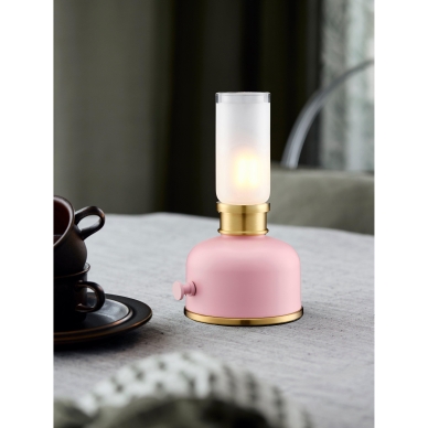 Frida Bordlampe Genopladelig Rosa