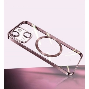 Mobilcover MagSafe Transparent iPhone 15, Rosa
