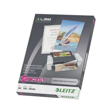 Leitz alt Lamineringsfickor A4 UDT 125 mic. 100/fp