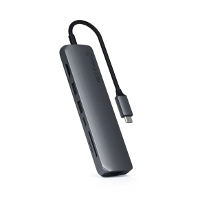Slim USB-C Multi-Port ‑sovitin, Space Grey