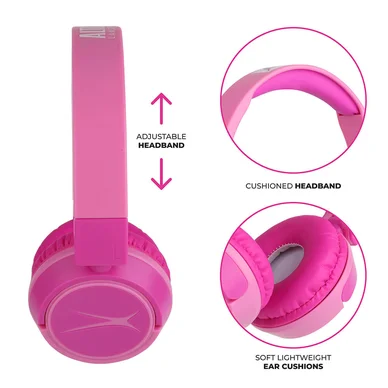 Altec Lansing 2in1 On-Ear Trådløs Høretelefoner Kids Lyserød