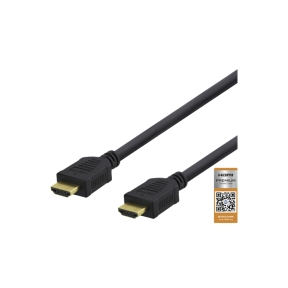 DELTACO HDMI-kabel, v1.4+Ethernet, 19-pin ha-ha, 1080p, 1m