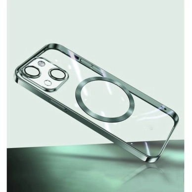 Turtos alt Mobilcover MagSafe Transparent iPhone 15 Plus, Green