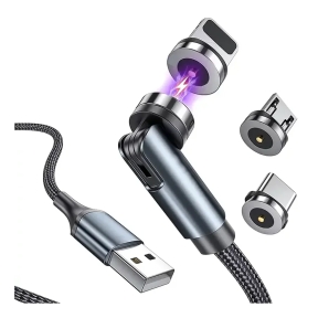 SiGN 3-i-1 magnetkabel Lightning/USB-C/Micro-USB