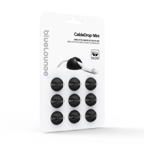 Bluelounge CableDrop Mini 9-pack, Musta