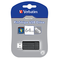 VERBATIM alt USB-muisti, PinStripe, 64 Gt