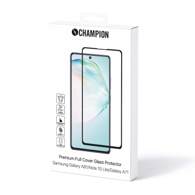 Champion alt Champion Näyttösuojus Samsung A71/A81/Note 10 Lite, musta