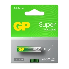 GP Super Alkaline AAA-batteri LR03/24AU 4-pakk