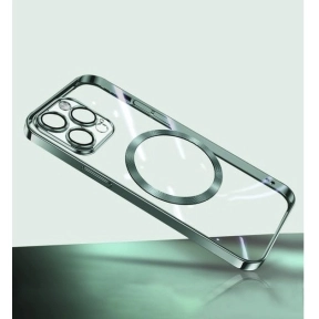 Mobilskal MagSafe Transparent iPhone 15 Pro Max, Green