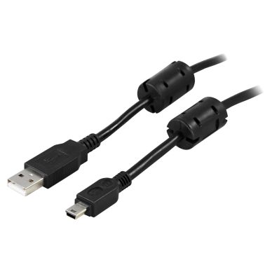 DELTACO alt DELTACO USB 2.0 kabel Typ A Ha - Typ Mini B Ha 2m