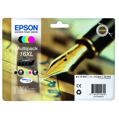 EPSON alt Bläckpatron MultiPack Bk,C,M,Y XL, 12,9 ml