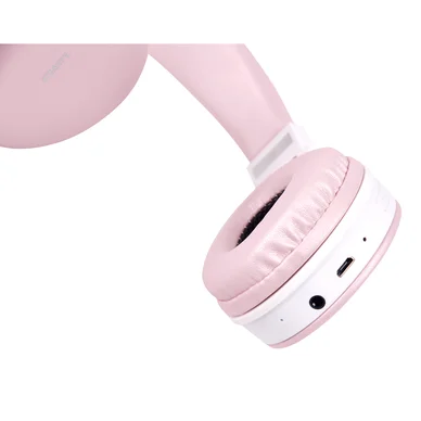 Streetz Foldbar on-ear BT headset, 3,5 mm, lyserød