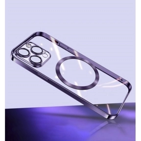Kännykkäkotelot MagSafe Transparent iPhone 15 Pro Max,Purple