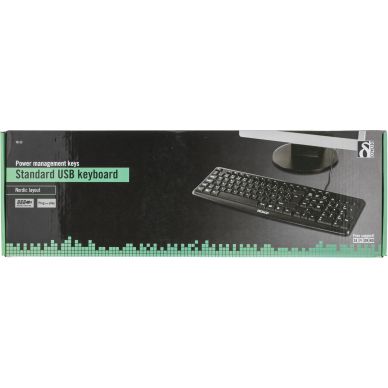 DELTACO alt Deltaco tastatur, nordisk layout, USB, svart