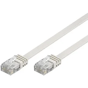 U/UTP Cat6 Netværkskabel, fladt, 5m, 250MHz, hvid