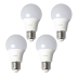 Philips LED-standardpære E27 8W/827 4-pak