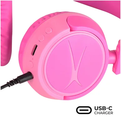 Altec Lansing 2in1 On-Ear Trådløs Høretelefoner Kids Lyserød