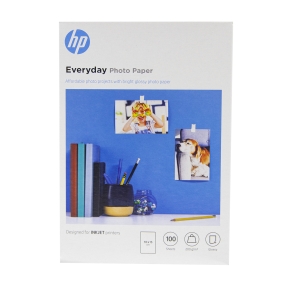 HP almindeligt fotopapir, blankt, 100 ark/10 x 15 cm