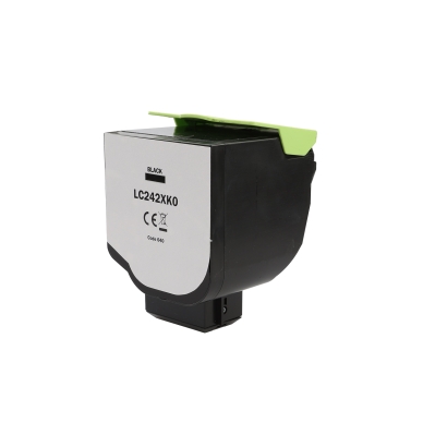 Tonerkassett, ersätter Lexmark C242XK0 Svart Tonerkassett, ersätter Lexmark C242XK0 Svart