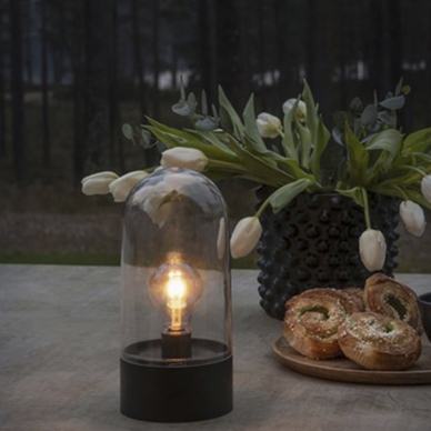 Konstsmide B/O Lanterna, utbytbar LED, utomhus. Timer 6H 2xC