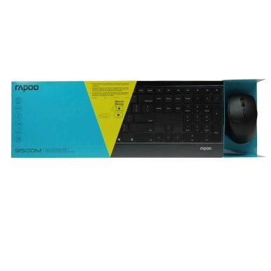 Rapoo alt Keyboard/Mus Nordisk Layout 9500M Multi-Mode Trådløs Sort