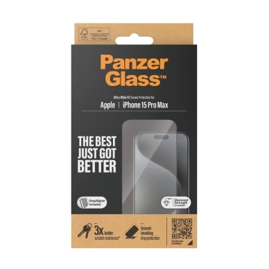 Panzerglass alt Skärmskydd iPhone 15 Pro Max Ultra-Wide Fit EasyAligner