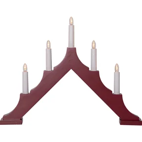 Ljusstake Alma Rød 44cm